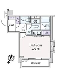 ダイアパレス赤坂 ワンルームの間取図画像