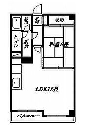 第一ニッケンハイツ 1LDKの間取図画像