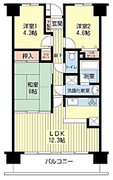 ダイアパレス成東 3LDKの間取図画像
