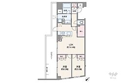 エクセレント文京動坂 2LDKの間取図画像