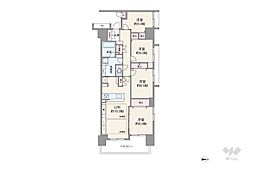 東京ビューマークス 4LDKの間取図画像