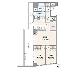 エクセレント文京動坂 2LDKの間取図画像