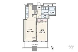 シティタワー池袋 1LDKの間取図画像