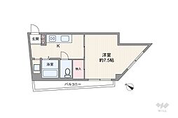 巣鴨サマリヤマンション 1Kの間取図画像