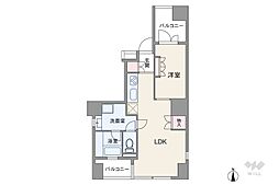 ブリリア上野プレイス 1LDKの間取図画像