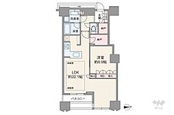 富久クロスコンフォートタワー 1SLDKの間取図画像