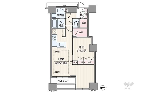 間取りを拡大表示