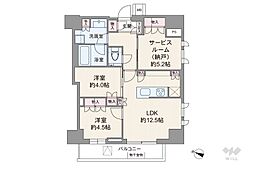 パークホームズ文京白山ヒルテラス 2SLDKの間取図画像