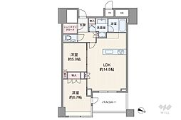 パークコート文京小石川ザタワー 2LDKの間取図画像