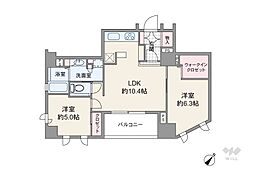アルカーデン文京六義園 2LDKの間取図画像