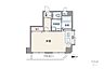 間取り：間取りは専有面積28.23平米の1R。バルコニー面積は4.69平米です。