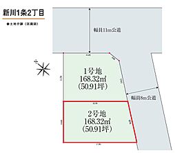 注文建築用地 札幌市北区新川1条2丁目