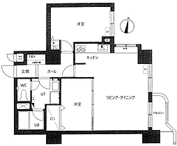ライオンズマンション山鼻17条 2LDKの間取図画像