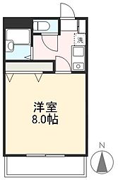 ローテンブルグ5 1Kの間取図画像