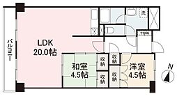 イトーピア高松17～27号南棟 2LDKの間取図画像