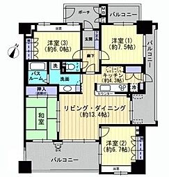 サーパス高松駅前フレシアサンポート 4LDKの間取図画像