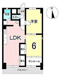 第一南陽ハイツ 2LDKの間取図画像
