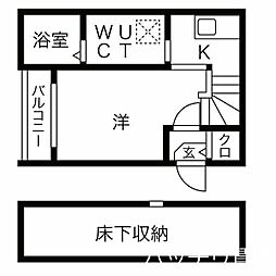 ル・ケレス黄金 1Kの間取図画像