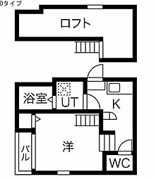 フォレストヒルズ 1Kの間取図画像