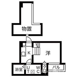 ボンヌール枇杷島 1Kの間取図画像