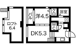 Lumo庄内通 2Kの間取図画像
