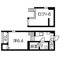 アベリアレジデンス 1Kの間取図画像