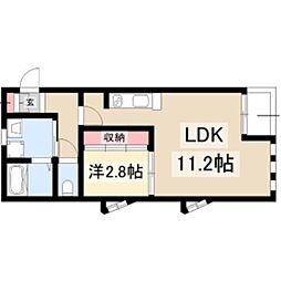 セレーノ 1LDKの間取図画像