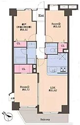 ライオンズマンション横浜蒔田 3LDKの間取図画像