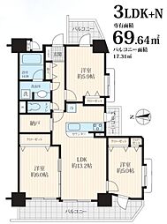 キャッスルマンション亀戸立花弐番館 3LDKの間取図画像