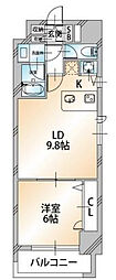 KDX千葉中央レジデンス 1LDKの間取図画像