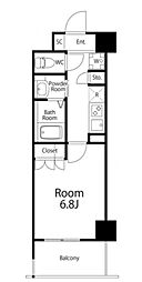 千葉ポートイースト 1Kの間取図画像