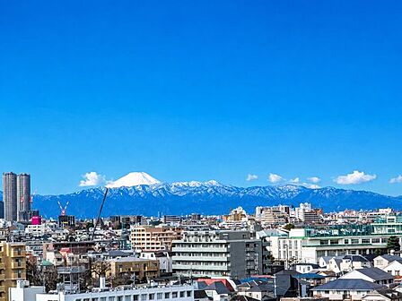 高層階・3方角住戸。富士山が見える好眺望。※AI加工画像につき現状と異なります