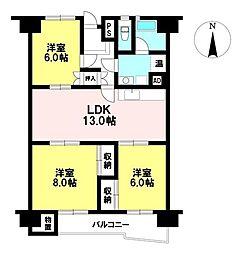 新開住宅 3LDKの間取図画像