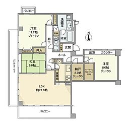 シティホームズ海老名 3LDKの間取図画像
