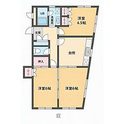 パレストリサワ 3DKの間取図画像