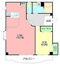 プラチナレジデンス 1LDKの間取図画像