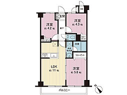 グランパークあざみ野 3LDKの間取図画像