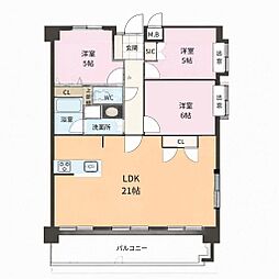 スタシオン海の中道パークサイド 3LDKの間取図画像