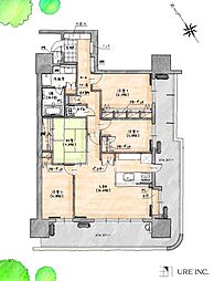 アーバンパレス井尻クレア 4LDKの間取図画像