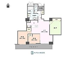 アンビックス志賀ストリートタワー 2SLDKの間取図画像