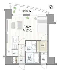 ダイアパレス代官山 1DKの間取図画像