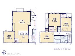 越谷市登戸町004II 新築戸建て 全1棟