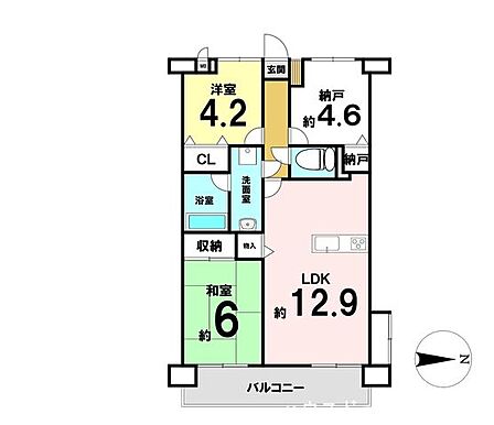 毎日の生活をスムーズにする、動線重視の2SLDKの間取りです