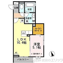 メゾンクルーレ墨田 1LDKの間取図画像