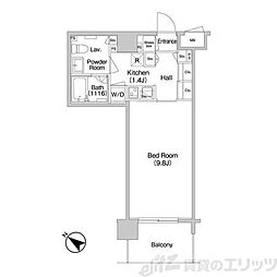 コンフォリア南砂町 1Kの間取図画像