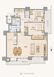 ディーグランセ真駒内泉町イーストスクエア 3LDKの間取図画像