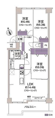 間取り ダイアパレス平岸台 3階/304