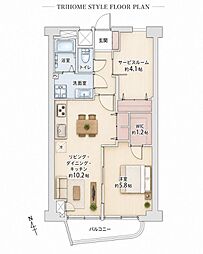 インペリアル札幌 1SLDKの間取図画像