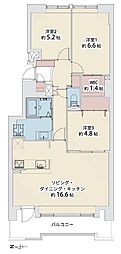 アイビーハイム福住東センター・ポルト 3LDKの間取図画像