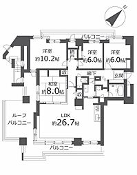 ラピスガーデン宮の森 4LDKの間取図画像